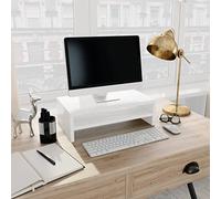 Générique Support de Moniteur Blanc Brillant 42x24x13cm Bois d'ingénierie,Meubles TV-800222