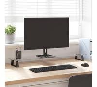 Générique Support de Moniteur Noir 100x20x8 cm Verre trempé et métal,Appareils électroniques, Accessoires électroniques, Accessoires pour Ordinateurs, Supports pour Ordinateurs, Noir (Poids 3.9KG)