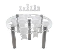 Générique Support de Moule d’échecs | Support de Moule de pièce d’échecs en résine | Accessoires de moules en Silicone, 5 Supports de Pieds, kit de Fabrication de Jeu pour Joueur
