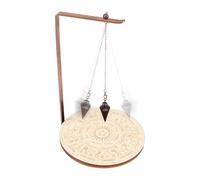 Générique Support De Pendule - Présentoir De Pendule De Phase De Lune avec Plateau, Support De Rotatif Wiccan en Bois, Belle Décoration De Sorcière, Fournitures Idéales pour La Divination, Organis