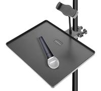 Générique Support de pied de microphone en ABS et métal, plateau noir, compatible diffusion en direct et enregistrement audio pour téléphone portable et caméra Plusieurs styles
