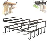 Générique Support De Planche À Découper Sous Placard, Étagère De Support De Planche À Découper En Acier Inoxydable, organisateur de la planche à découper (Noir avec Crochet)