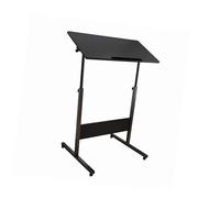 Générique Support De Podium avec roulettes, Angles Réglables Portables, avec Panneau De Bureau Incliné for Les Discours en e Mariage(Black,60x40cm)