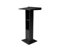 Générique Support De Podium en Métal, Bureau Debout Robuste avec Étagère De Rangement, Support De Livre for Ordinateur Portable, Capacité De Charge De 150 Kg for Conférence(Black)