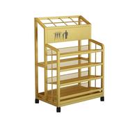 Générique Support De Porte-parapluie À 5 Niveaux For L'entrée, Support De Cannes En Fer, Bac De Rangement For Parapluie Sur Pied, For Bureau, Maison, Hôtel, Boutique(Gold,48x32x70cm)