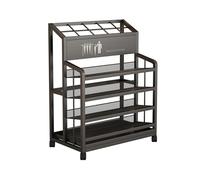 Générique Support De Porte-parapluie À 5 Niveaux For L'entrée, Support De Cannes En Fer, Bac De Rangement For Parapluie Sur Pied, For Bureau, Maison, Hôtel, Boutique(Black,60x32x70cm)