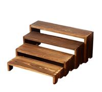 Générique Support De Présentation En Bois Présentoir À 4, Rangement Presentoir Parfum,FOR POP Figurine Collection Etagere, Vitrine De Desserts, Supports À Cupcakes