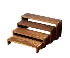 Générique Support De Présentation En Bois Présentoir À 4, Rangement Presentoir Parfum,FOR POP Figurine Collection Etagere, Vitrine De Desserts, Supports À Cupcakes