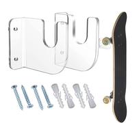 Générique Support De Présentation Pour Skateboard,2 Pièces Organisateur Gain de Place en Acrylique,Porte Mural Planche à Roulettes - Pour Amateurs Salon Garage Atelier Espace Intérieur Extérieur Skis