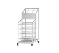 Générique Support de rangement for parapluies, support vertical en métal, avec roulettes pivotantes et bac d'égouttage amovible, for l'entrée de la maison ou du bureau(White,60x32x70cm)