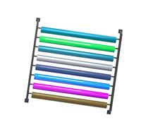 Générique Support de Rangement Mural for Rouleaux de Tissu, présentoir de Films for vitres de Voiture, for Nappe en Tissu, Papier Peint, Papier Artistique (6/7/8 tiges)(H150cm,6-Layer)