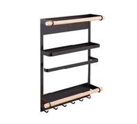 Générique Support De Rangement Mural Mince, Support Ouvert À Espace Étroit, Organisateur De Salle De Bain À 4 Niveaux, Capacité De Charge 8 Kg for Les Endroits Étroits(Black)