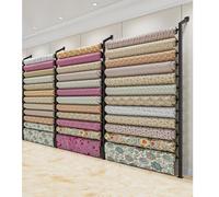 Générique Support de Rangement Mural Robuste en Acier avec Tringle réglable pour Rouleaux de Tissu, idéal pour Les Rouleaux de Vinyle, de Cuir, de Film pour vitres et de Papier Peint (3 rangées - 421