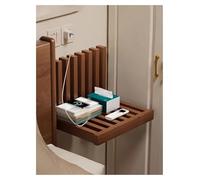 Générique Support de Rangement Mural, Table de Chevet Pliante, Banc à Langer, siège Mural en Bois for entrée, Couloir, Salle de Bain(Walnut)
