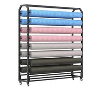 Générique Support de Rangement pour Rouleaux de Tissu Textile Commercial - Porte-Rouleaux de Vinyle Robuste pour 8 à 20 Rouleaux, Organisateur Peu encombrant pour bobines de Vinyle, Films de Covering