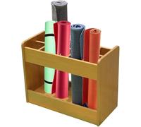 Générique Support de Rangement pour Tapis de Yoga, Support lesté pour Tapis de Yoga, Support de Rangement Multifonctionnel pour la Maison/l'école, présentoir pour Tapis d'exercice (Naturel,
