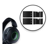 Générique Support de réparation renforcé pour Casque Razer Kraken V3 | Kit gauche + droit (4 pièces), plastique noir - compatible aussi V3 Pro et V3 HyperSense