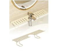 Générique Support de Robinet en U, Organisateur d'évier de Cuisine sur l'évier, Stockage d'eau et antirouille for épurateurs, Savon, Salle de Bains, Location de dortoir(Black+Milk,60cm/23.4in)