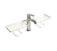 Générique Support De Robinet Multifonction,Égouttoir Portable sans perçage avec Plateau égouttoir,Porte-Éponge pour Évier De Cuisine | pour brosses à Dents Maison Foyer intérieur WC Coin