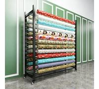 Générique Support de Rouleau de Vinyle réglable avec roulettes, présentoir Commercial pour Vinyle, Cuir, Film pour vitres et Papier Peint, Hauteur 185 cm, Solution de Rangement roulante Robuste