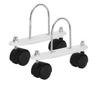 Générique Support de Roulette Robuste en Fer et Acier pour Radiateur Bain D'huile avec Base en U, Mobilité Facile et Fixation Stable pour Chauffage Blanc