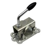Générique Support de serrage en fonte renforcé par plaque en fonte - Tube Ø 48 mm pour roue jockey, béquille, remorque et caravane