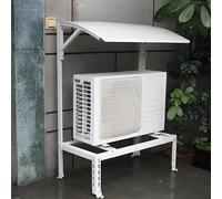 Générique Support de Sol réglable en Acier galvanisé pour climatiseur, Support d'auvent Amortisseur pour systèmes de climatisation et de Pompe à Chaleur Split, 90 x 40 x 120 cm, Finition Blanche