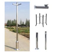 Générique Support De Surveillance Segmenté pour Caméra Extérieure, Poteau De Montage 4,5 M pour Caméra De Sécurité, avec Vis Et Cage Au Sol (A,13ft/4cm)