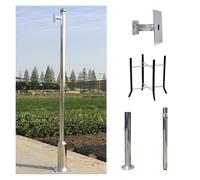 Générique Support De Surveillance Segmenté pour Caméra Extérieure, Poteau De Montage 4,5 M pour Caméra De Sécurité, avec Vis Et Cage Au Sol (C,19.6ft/6m)