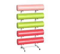 Générique Support de Tapis de Yoga Mobile avec Roues verrouillables, Support de Rangement Portable pour Rouleau de Skateboard en Mousse Contre Le Mur, Organisateur de Tapis de Yoga commercia