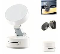 Générique Support De TéLéphone à Ventouse MagnéTique Sous Vide, Pour Smartphone, Montage sur table, Universel, Blanc, Réglable, Léger