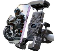 Générique Support De Téléphone De Vélo pour Trek Domane+/Checkpoint+/Rail/Fuel EXe/Powerfly/Allant+/Verve+/FX+, Support Rotatif À 360 ° Téléphone Anti-Vibration,A Black-A