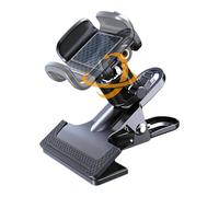 Générique Support de Téléphone Guitare,Double Trou antidérapant Rotation 360° - Pince Portable pour Guitare, ukulélé, Basse,pour Bureau Maison Studio Voyage Streaming Enregistrement Vidéo