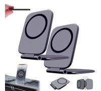 Générique Support De Téléphone Magnétique Pliable Anti-Vibrations pour Voiture, Modèle 2026, Ultra-Fin Et Pliable, Réglable à 270°, avec Support Multifonctionnel pour Tableau De Bord(2PCS)