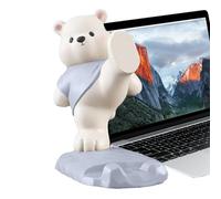 Générique Support De Téléphone Mignon pour Bureau,Décoration Ours en Résine Antidérapante avec Articulations Mobiles | Porte-Téléphone,pour Vlog Tournage Bureaux Voyage Plein Air Appels Vidéo