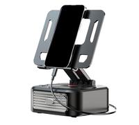 Générique Support de téléphone Multifonctionnel - Support Pliable Rotatif avec Haut-Parleur | réglable pour téléphones et tablettes, de Bureau, visualisation Mains Libres, Audio, lectu