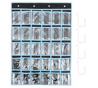 Générique Support de Téléphone Portable Suspendu Multifonction 30 Compartiments en Tissu Noir Organiseur de Classe pour Téléphones Calculatrices et Accessoires Rangement Mural pour Salle