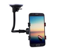 Générique Support de Téléphone Portable Ventouse Noire pour Voiture en Abs et Silicone, Installation Facile et Démontable sans Rayures, pour Tableau de Bord et Bureau