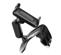 Générique Support de Téléphone pour Voiture à Clip en ABS Noir Rotatif à 360° Fixation Tableau de Bord et Rétroviseur Support Mobile Pratique pour Navigation GPS 1 Pièce