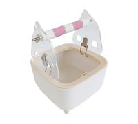 Générique Support de Toilette pour Perroquet, Perchoir de Table en Acrylique, Support D'entraînement, Meule, Poubelle pour L'entretien des Griffes, Conv, Rose