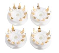 Générique Support de Tube Électronique en Céramique 9 Contacts, Pack de 4 Pièces, Professionnel et Facile à Utiliser, Compatible Tubes de Différentes Spécifications