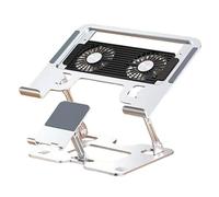 Générique Support De Ventilateur Refroidissement 2 en 1 pour Ordinateur Portable Et Téléphone, Système T Amélioré, T 27,9 X 21,2 X 4,4 Cm, Support De Refroidissement par Air, Ordinateur, Hau