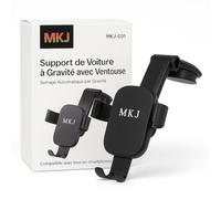 Générique Support de Voiture à Gravité avec Ventouse Puissante - Porte Téléphone Universel pour Tableau de Bord et Pare-Brise, Rotation 180°, Serrage Automatique,