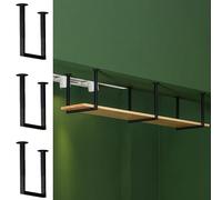 Générique Support d'étagère Industriel, étagère Tubulaire à Fixation Plafond 30 cm x 30 cm, Support de Suspension métallique pour Cuisine, Salle à Manger ou Bar, Lot de 3