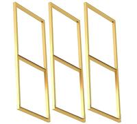 Générique Support d'étagère Tubulaire carré, étagère de Plafond de 30 cm x 80 cm avec vis de Fixation, étagère Suspendue en métal, pour Cuisine, doré - Lot de 3