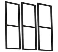 Générique Support d'étagère Tubulaire carré, étagère de Plafond de 30 cm x 80 cm avec vis de Fixation, étagère Suspendue en métal, pour Cuisine, Noir - Lot de 3