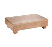 Générique Support d'Exposition en Bois Naturel Pieds Stables pour sserts Fruits Pâtisseries Fromages Plateau Service Étagère Rustique pour Comptoir Café Table Domicile, S