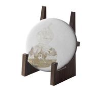 Générique Support D'Exposition Pour Assiettes Décoratives En Bois,Étagère Pliable en Bois pour Photo - Chevalet Pour Assiette,pour Livre Photo Mariage Planche Apéritif Fête Cupcake Dessert
