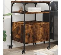 Générique Support d'imprimante à 3 Niveaux chêne fumé 50x40x76 cm, Accessoires pour imprimantes, copieurs et télécopieurs, Supports pour imprimante, Brun, (Poids 17.59KG)-2293