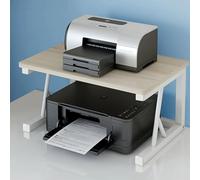 Générique Support d'imprimante Compact et étagère de Rangement - Support Multifonctionnel pour Petits espaces, idéal pour Les Fournitures de Bureau, Les scanners et Les télécopieurs (Naturel, 27 cm)